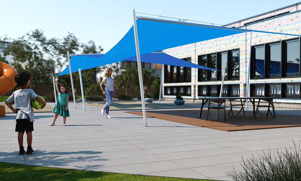 Sunfurl RF - das Sonnensegel mit manueller Einhandbedienung